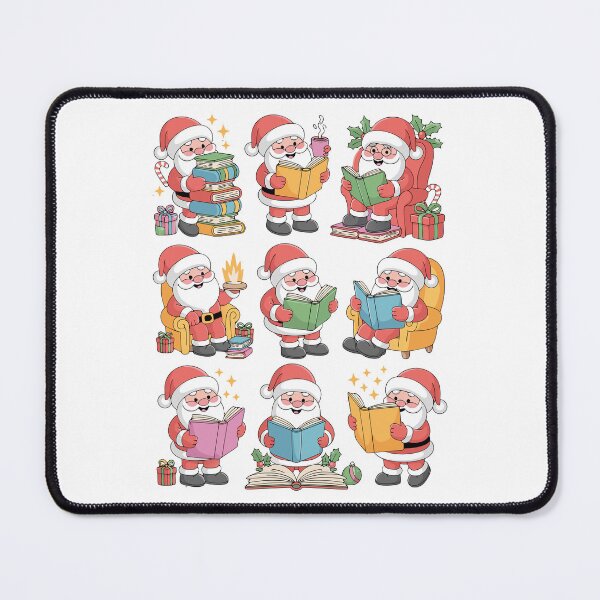 Item preview, 9 Santas Who’d Rather Be Reading designed and sold by TeezTales.