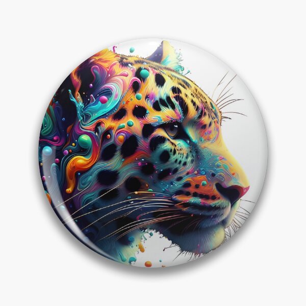Item preview, leopard colorful splash art designed and sold by BeAr-tist.