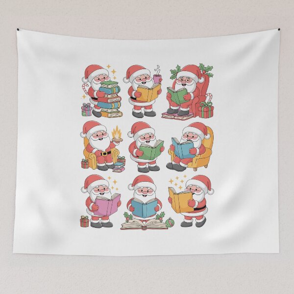 Item preview, 9 Santas Who’d Rather Be Reading designed and sold by TeezTales.