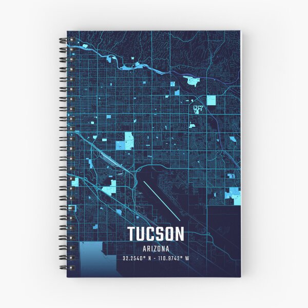 Item preview, Mapa de Tucson a medianoche designed and sold by HomeLivingCo.