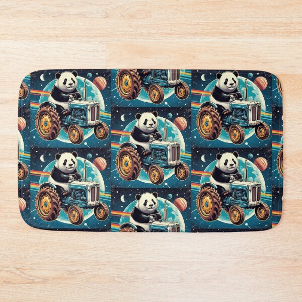Item preview, a panda driving an old tractor in space designed and sold by Dogandesighn.