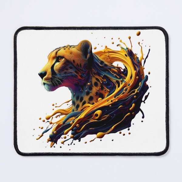 Item preview, cheetah colorful yellow splash art designed and sold by BeAr-tist.
