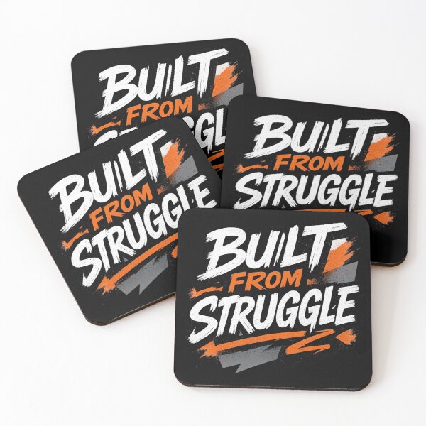 Item preview, Built From Struggle Motivational Gym Tee – Hustle Mindset Typography designed and sold by KDesignCrafts.