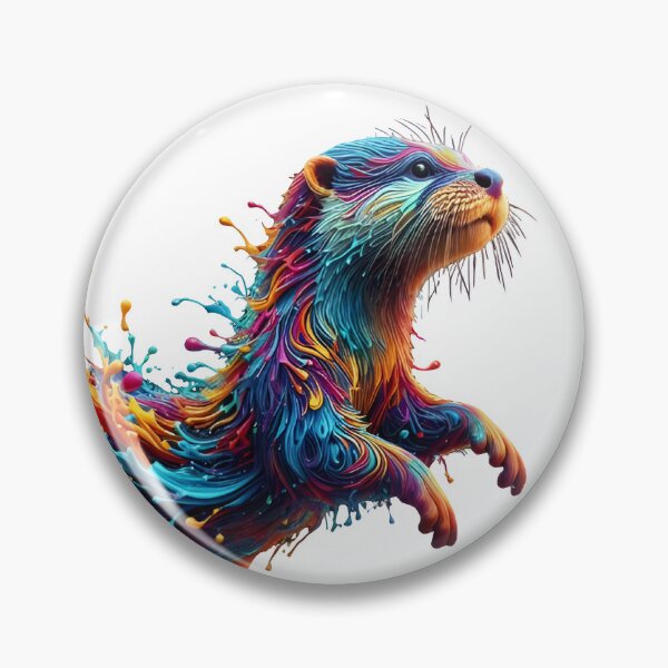Item preview, otter colorful splash art designed and sold by BeAr-tist.