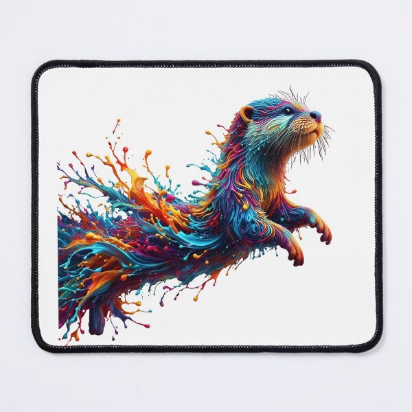 Item preview, otter colorful splash art designed and sold by BeAr-tist.