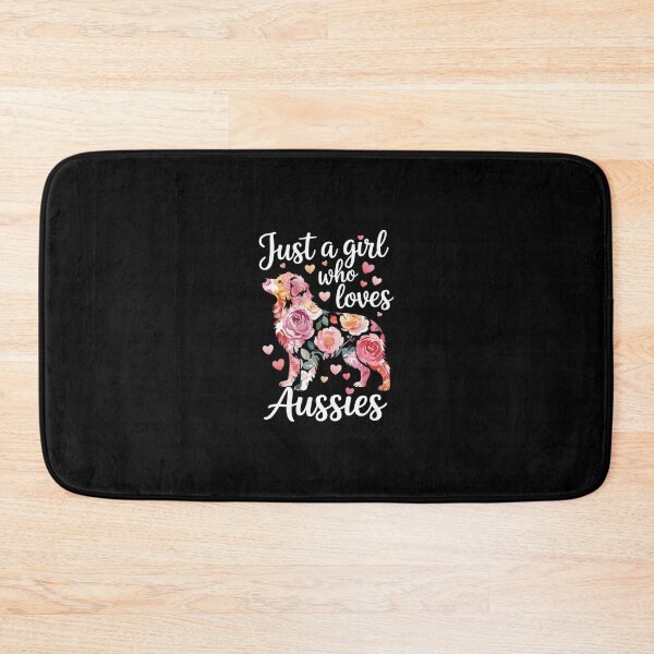 Item preview, Aussie Australian Shepherd Just A Girl Who Loves Dog Flower  designed and sold by RsFilsingerArt.