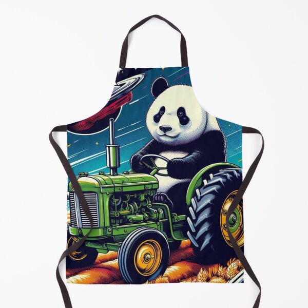 Item preview, panda driving a tractor in space designed and sold by Dogandesighn.