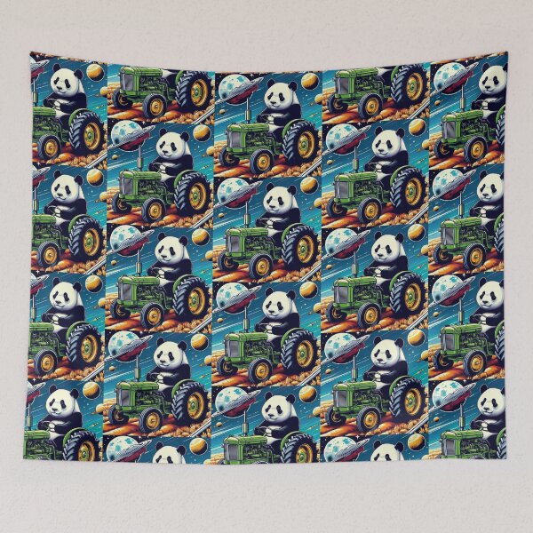 Item preview, panda driving a tractor in space designed and sold by Dogandesighn.