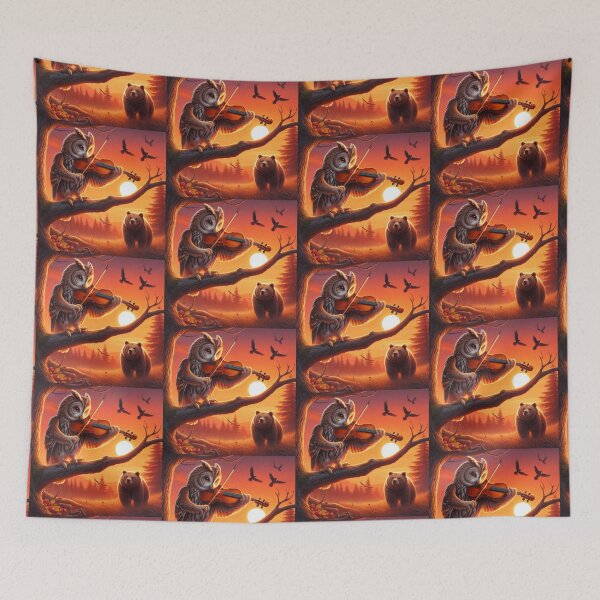 Item preview, Violinist owl  designed and sold by Dogandesighn.