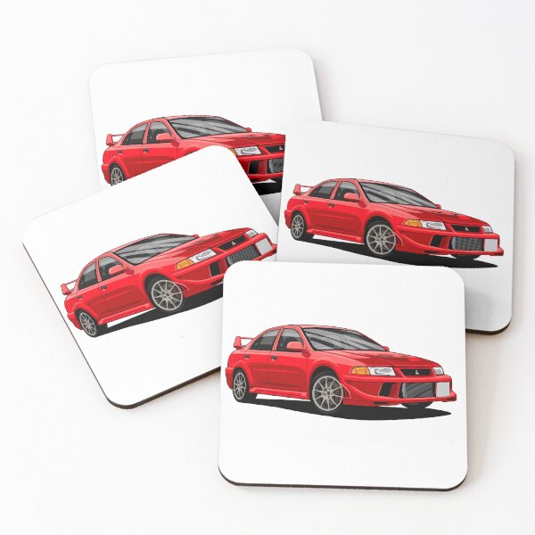 Item preview, Mitsubishi Lancer Evolution VI – Red JDM Rally Legend Illustration designed and sold by wisnubayuaji.