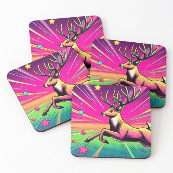 Item preview, colorful cute deer designed and sold by Dogandesighn.