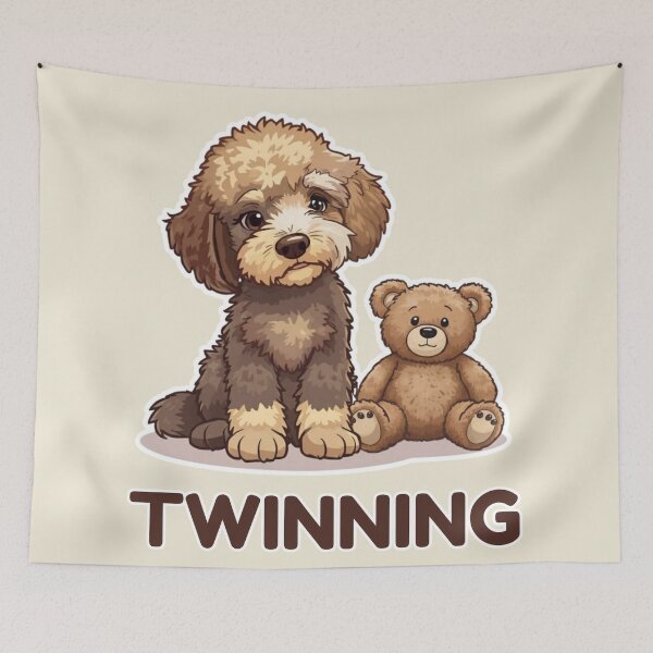 Item preview, Aussie Doodle vs. Teddy Bear - Twinning Style designed and sold by Searching ideas.