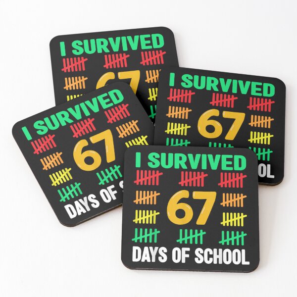 Item preview, Celebrating Sixty Seven Days Of Learning, Funny Tally Mark Achievement designed and sold by DorikoKazan.