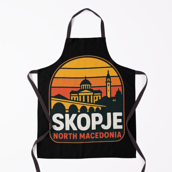 Item preview, Skopje North Macedonia Europe Retro Travel designed and sold by TomFrontierArt.