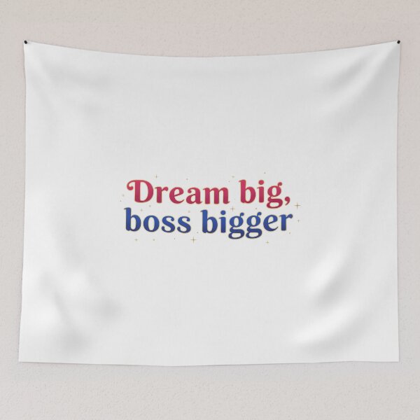 Item preview, Dream Big Boss Bigger, Girl Boss Typography Design. Motivational Feminine Quote designed and sold by Aarvya Fashion Club ( A.F.C ).