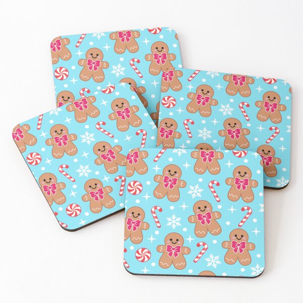 Item preview, Christmas Gingerbread Man Seamless Pattern - Cute Candy Canes & Snowflakes designed and sold by GlitterArtySVG.