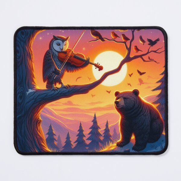 Item preview, Musician owl and bear designed and sold by Dogandesighn.