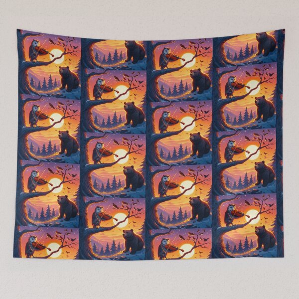 Item preview, Musician owl and bear designed and sold by Dogandesighn.