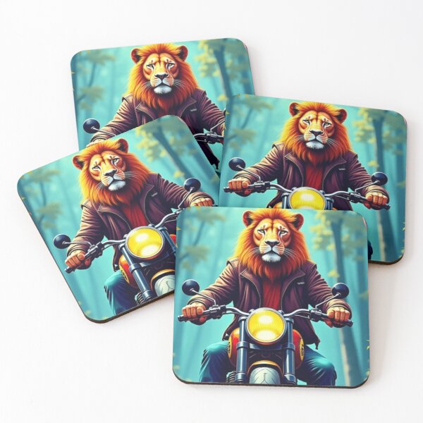 Item preview, King lion motorcycle riding  designed and sold by Dogandesighn.