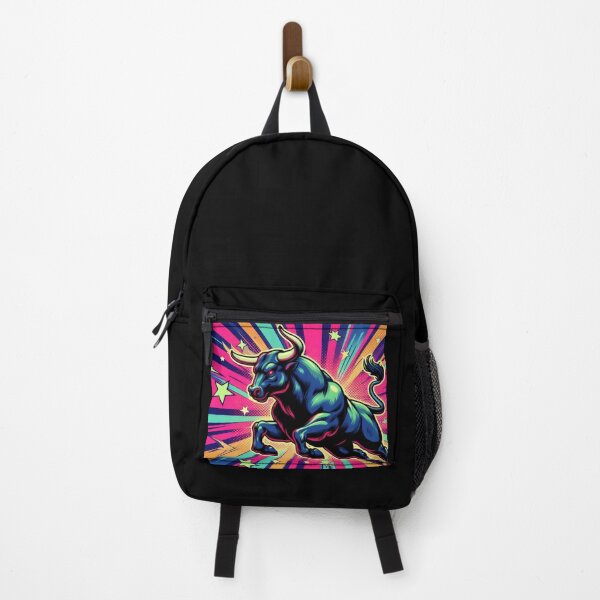 Item preview, pop art neon colors with black bull designed and sold by Dogandesighn.