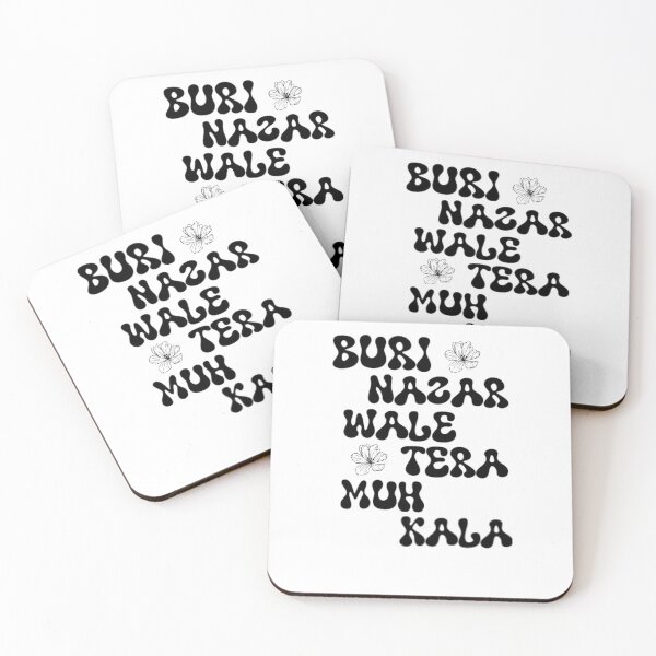 Item preview, Playful Anti-Nazar Hindi Quote Art designed and sold by Templateloom.