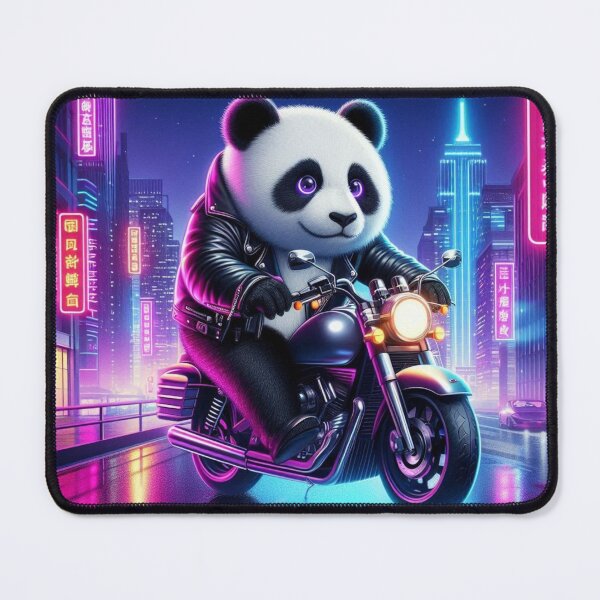 Item preview, cute panda motorcycle riding designed and sold by Dogandesighn.