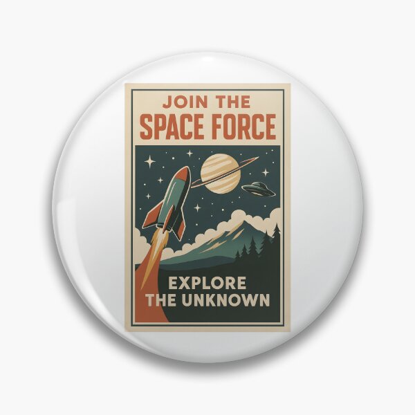 Item preview, Join the Space Force Retro Poster Explore the Unknown. designed and sold by The-T-In-Retro.