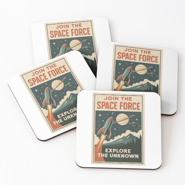 Item preview, Join the Space Force Retro Poster Explore the Unknown. designed and sold by The-T-In-Retro.