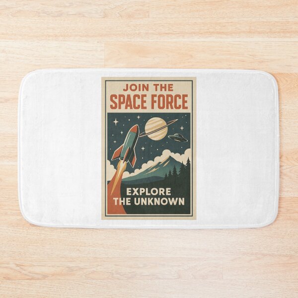 Item preview, Join the Space Force Retro Poster Explore the Unknown. designed and sold by The-T-In-Retro.