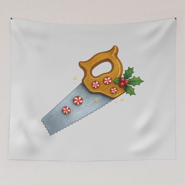 Item preview, Festive Handsaw – Silver Peppermint Edition designed and sold by BROHLine Studio.