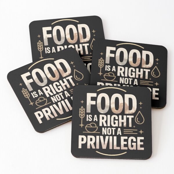 Item preview, Food Is a Right Not a Privilege – minimalist cosmic equality vector design designed and sold by SaritaVerseArt.