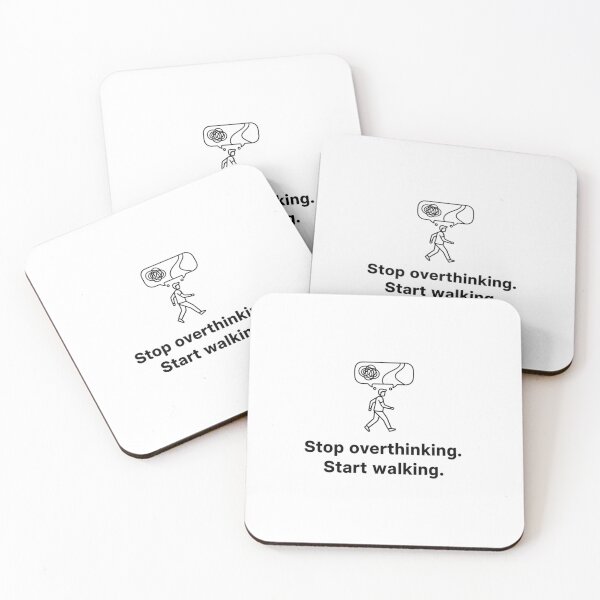 Item preview, Stop Overthinking - Minimalist Hiking Quote designed and sold by BloomKind.