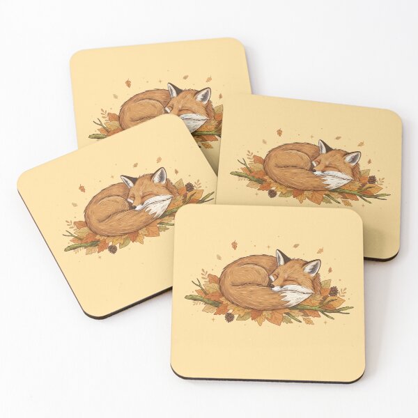 Item preview, Cozy Sleeping Fox in the Forest Autumn Animal Nature Peace Forest Animals Cozy Style Animal Design designed and sold by DarkNight9.