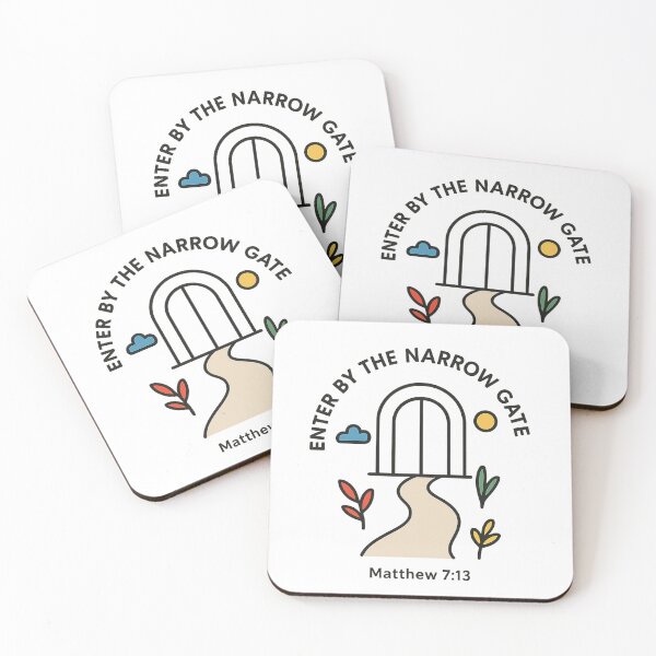 Item preview, Enter by the Narrow Gate – Minimal Christian Art designed and sold by Intensegd.