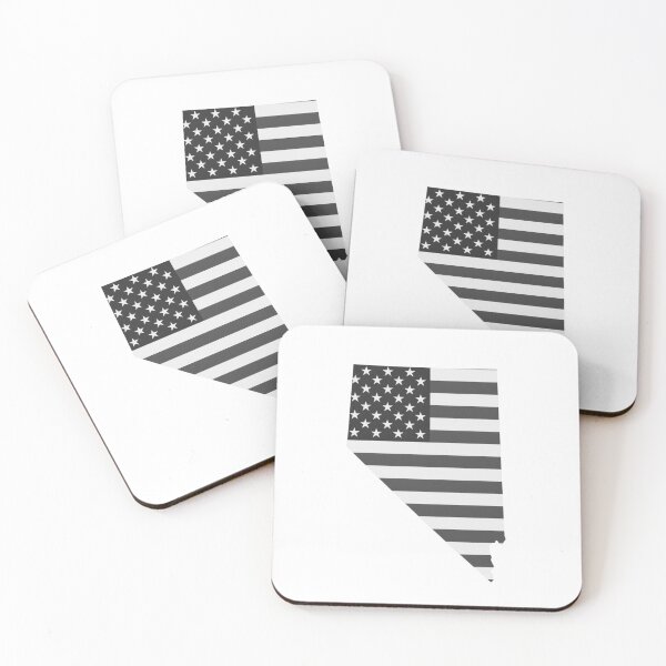 Item preview, Nevada State Stars & Stripes Silhouette – Black and White designed and sold by Paper Drip.