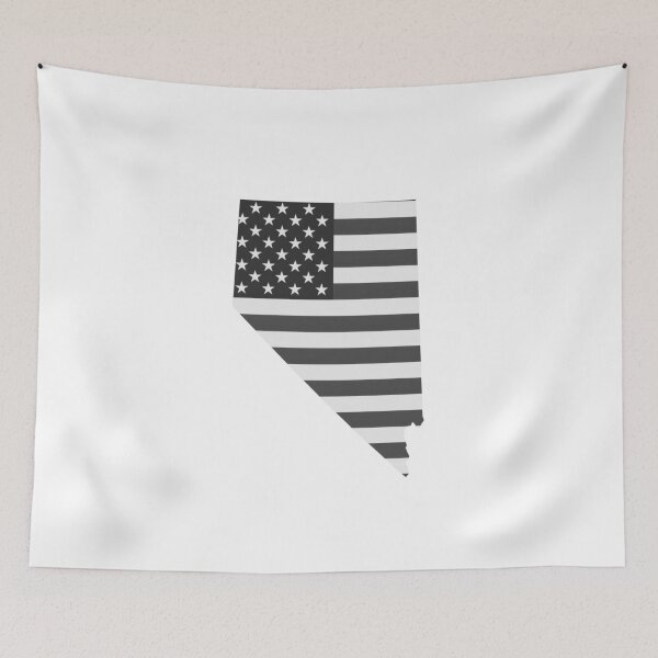 Item preview, Nevada State Stars & Stripes Silhouette – Black and White designed and sold by Paper Drip.