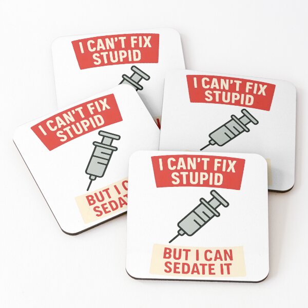 Item preview, I Can’t Fix Stupid But I Can Sedate It Nurse Humor Design designed and sold by TeeTimeTreasure.