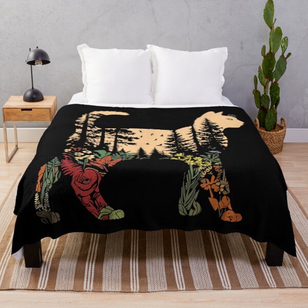 Item preview, Feline Cat Silhouette With Double Exposure Forest And Floral Pattern designed and sold by Chaya Reid.