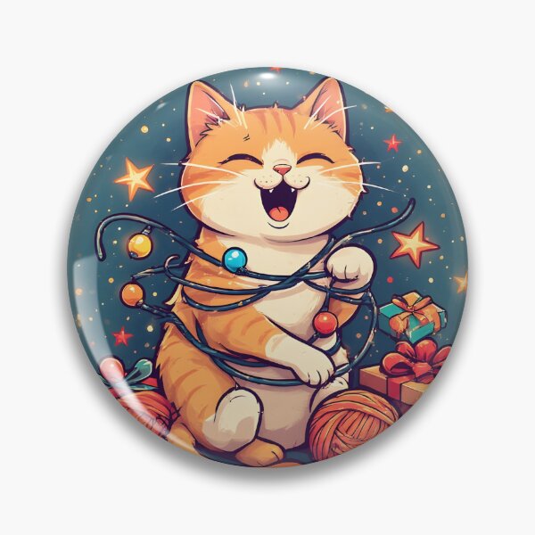 Aperçu de l'œuvre Joyeux Noël Chat Enchevêtré Délice créée et vendue par Avina Intelligence.