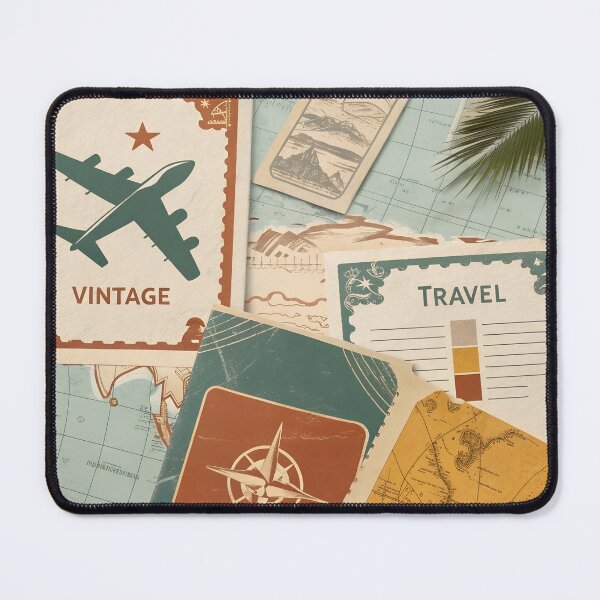 Item preview, Vintage Travel Collage designed and sold by Bionson Art.
