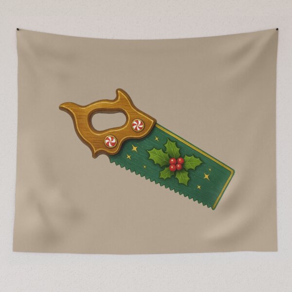 Item preview, Festive Handsaw – Holly Forest Edition designed and sold by BROHLine Studio.