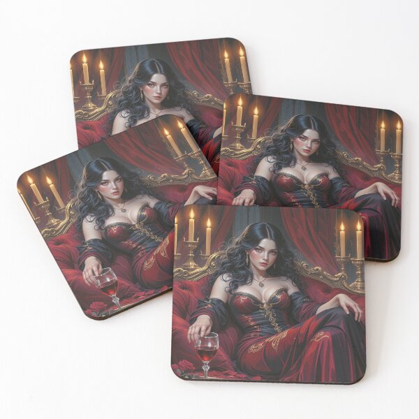 Item preview, Vampire Countess – Dark Fantasy Portrait designed and sold by DiceWay.