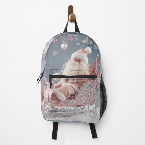 Item preview, Dreamy Pink Santa Wonderland – Magical Pastel Holiday Fantasy designed and sold by PixelVibe782.