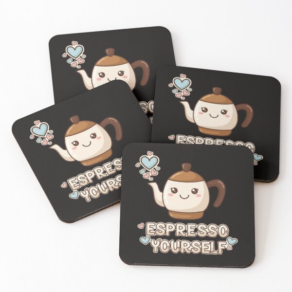 Item preview, Espresso Yourself – Cute Kawaii Coffee Pun Design Classic T-Shirts  designed and sold by CuteOasis.
