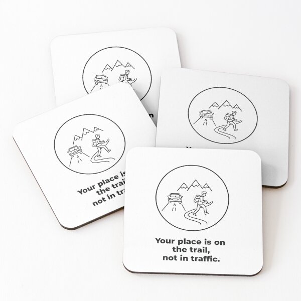 Item preview, Trail Not Traffic - Minimalist Hiking Quote designed and sold by BloomKind.