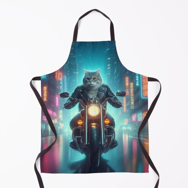 Item preview, cute cat motorcycle riding designed and sold by Dogandesighn.