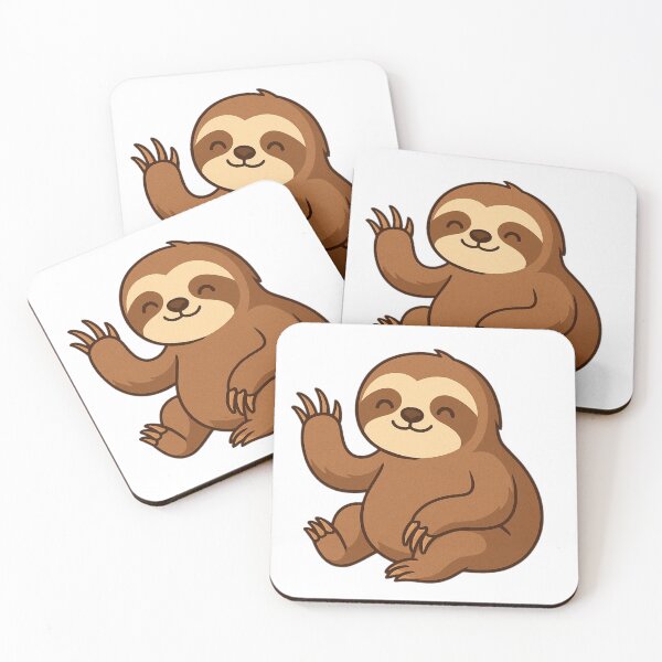 Item preview, Kawaii Sloth Sitting Cartoon Design designed and sold by AndreiTS90.