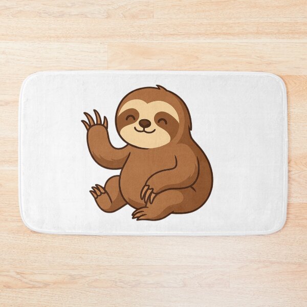 Item preview, Kawaii Sloth Sitting Cartoon Design designed and sold by AndreiTS90.