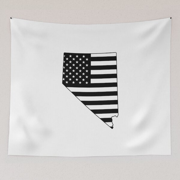 Item preview,  Nevada  USA Flag Silhouette – Stars and Stripes State Outline designed and sold by Paper Drip.