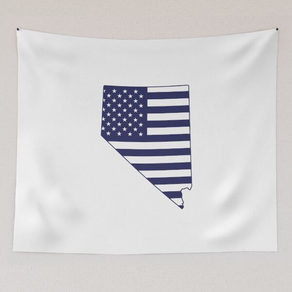 Item preview, Nevada USA Flag Silhouette – Stars and Stripes State Outline designed and sold by Paper Drip.